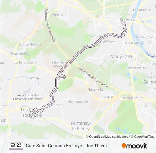 23 Bus Line Map