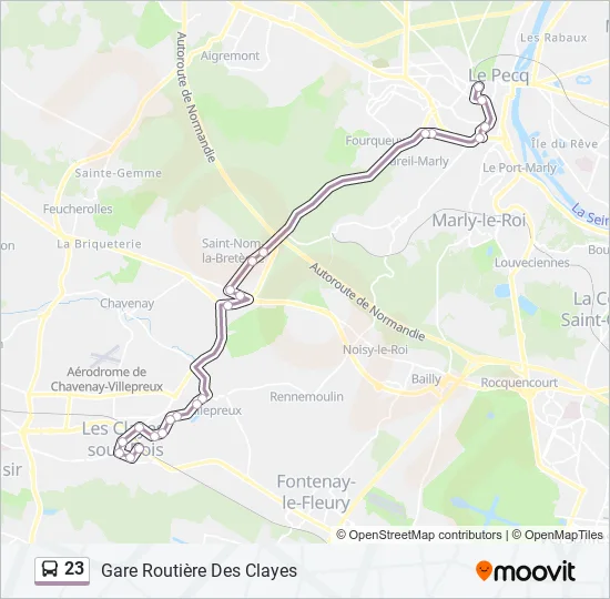 23 Bus Line Map