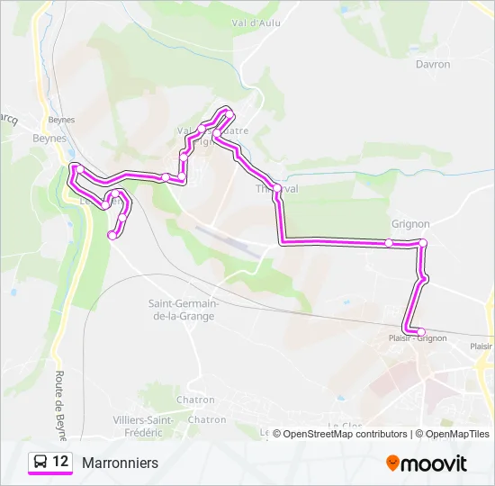 12 Bus Line Map