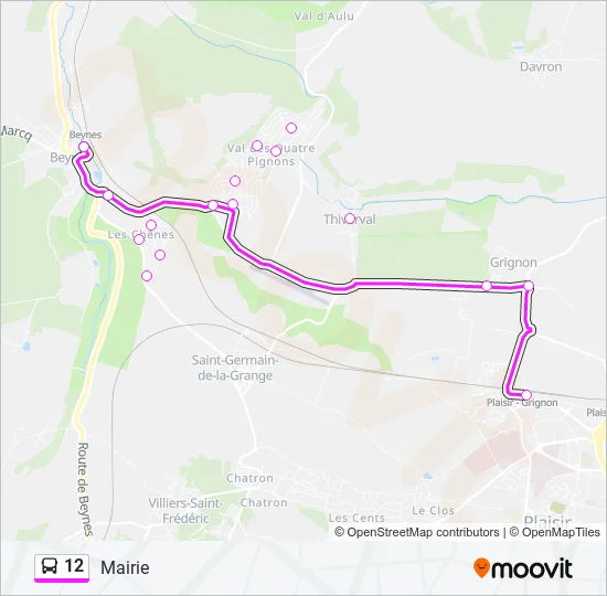 12 Bus Line Map