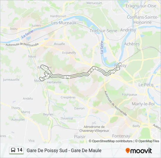 14 Bus Line Map