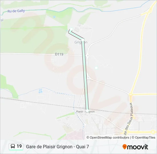 19 Bus Line Map