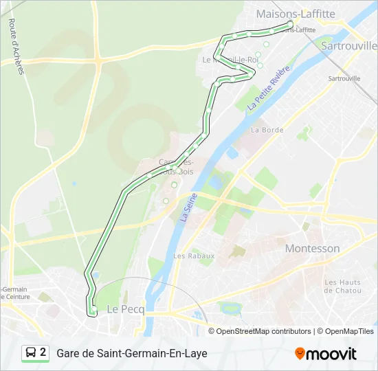 2 Bus Line Map
