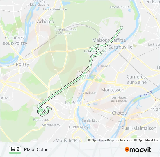 2 Bus Line Map