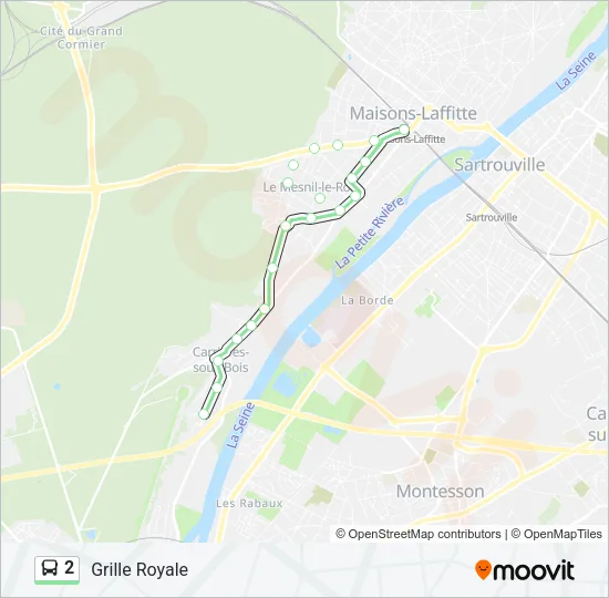 2 Bus Line Map