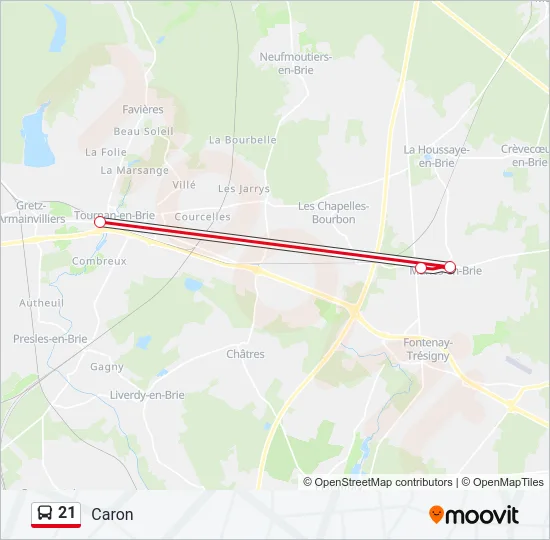 21 Bus Line Map
