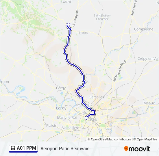 A01 PPM Bus Line Map