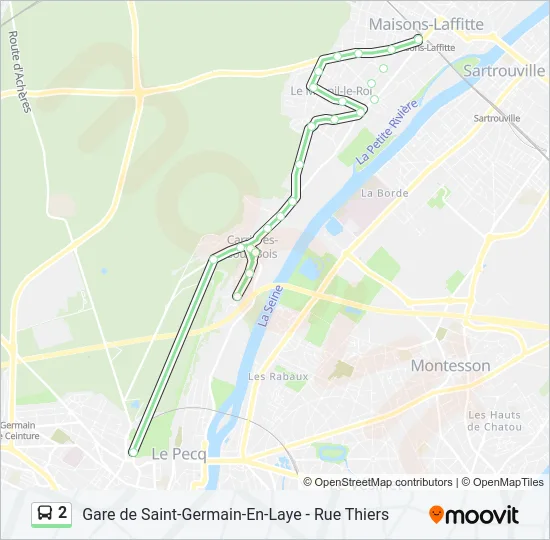 2 Bus Line Map