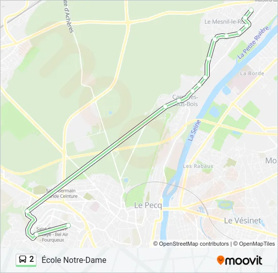 2 Bus Line Map