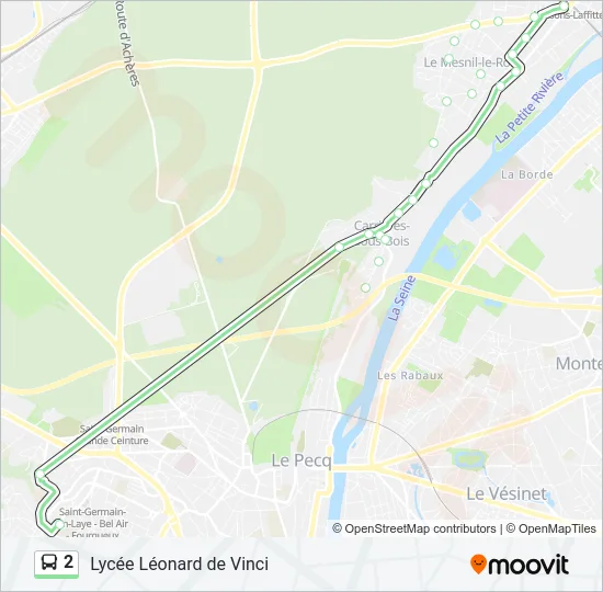 2 Bus Line Map