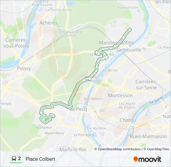 2 Bus Line Map