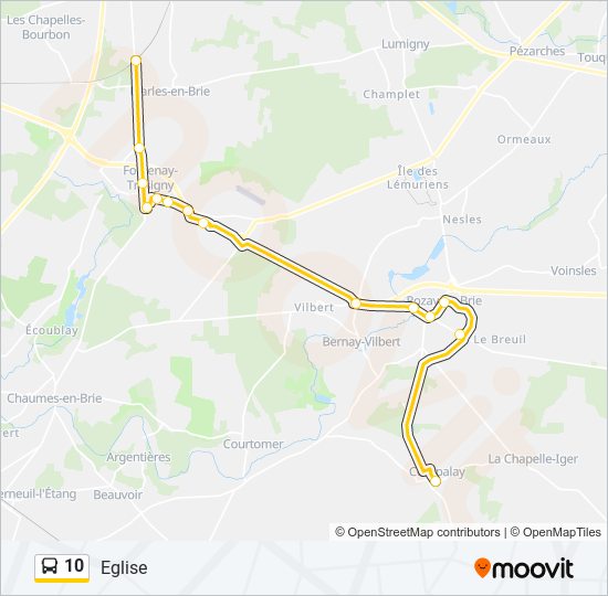 10 Bus Line Map