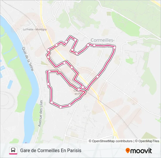 CITÉVAL C Bus Line Map
