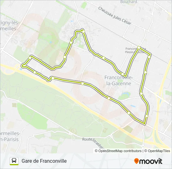CITÉVAL F Bus Line Map