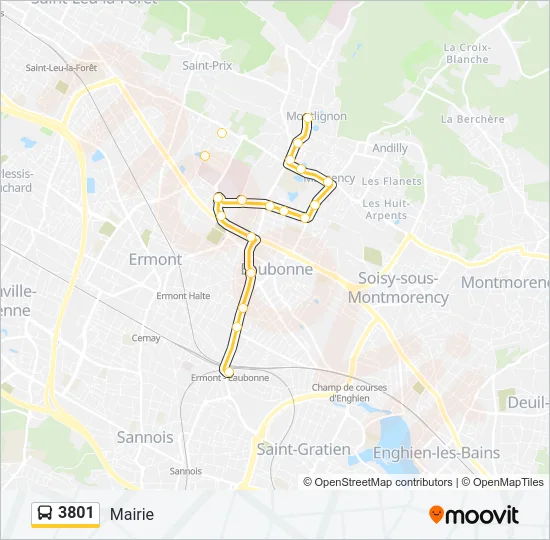 3801 Bus Line Map