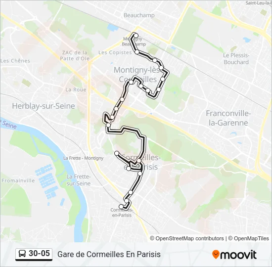 30-05 Bus Line Map