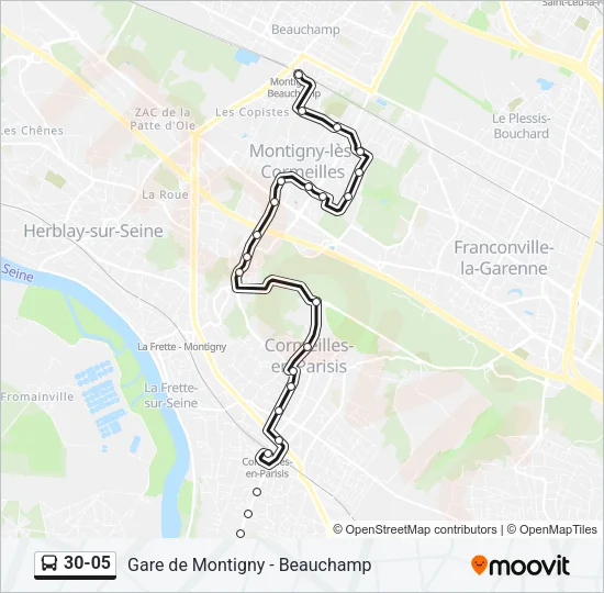 30-05 Bus Line Map