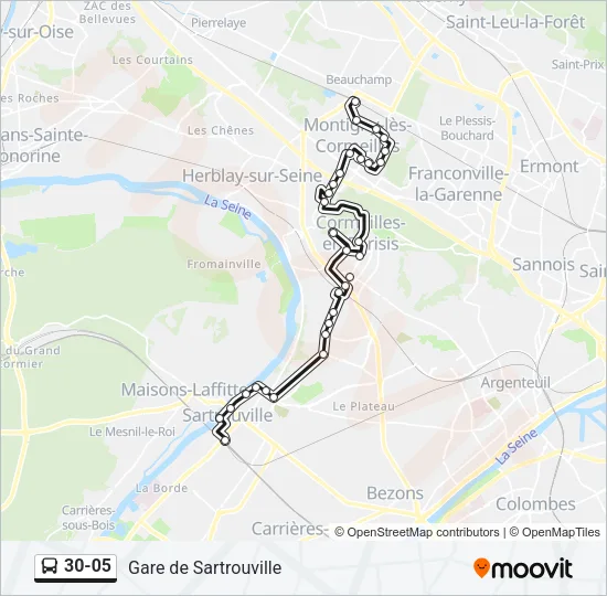 30-05 Bus Line Map
