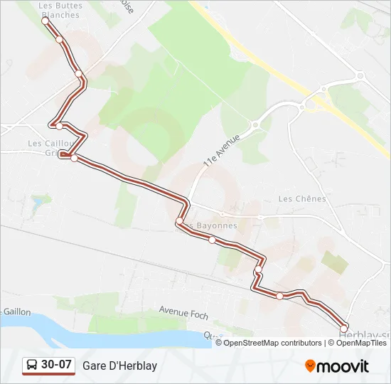 30-07 Bus Line Map
