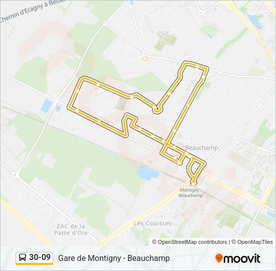 30-09 Bus Line Map