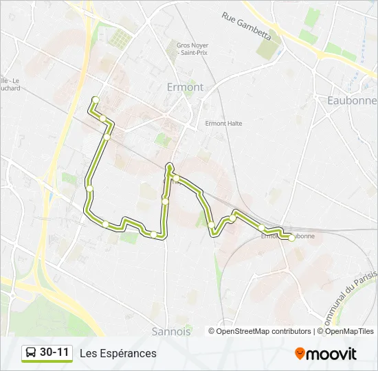30-11 Bus Line Map