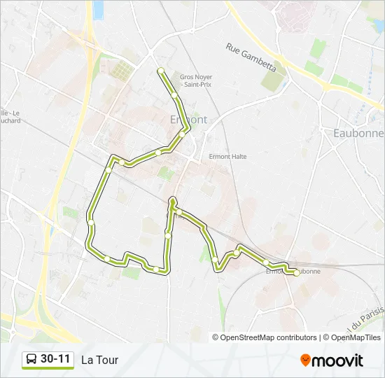 30-11 Bus Line Map