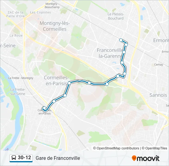 30-12 Bus Line Map