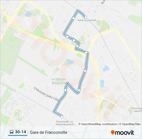 30-14 Bus Line Map