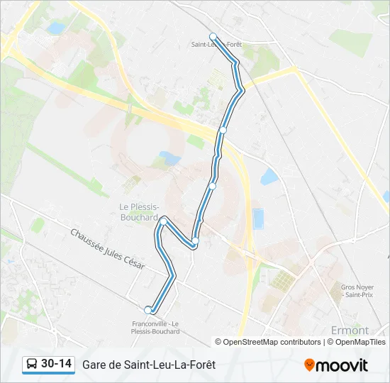 30-14 Bus Line Map