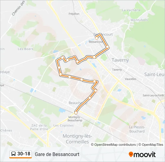 30-18 Bus Line Map