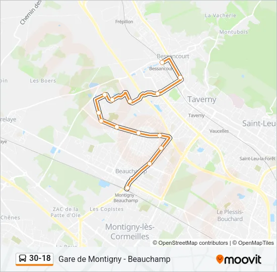 30-18 Bus Line Map