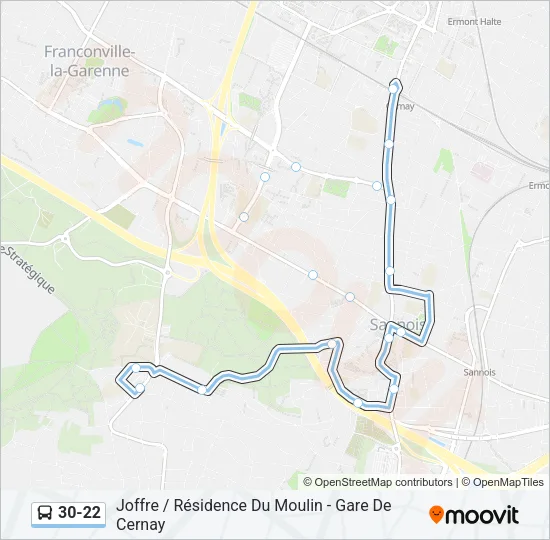 30-22 Bus Line Map