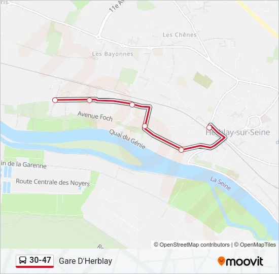 30-47 Bus Line Map