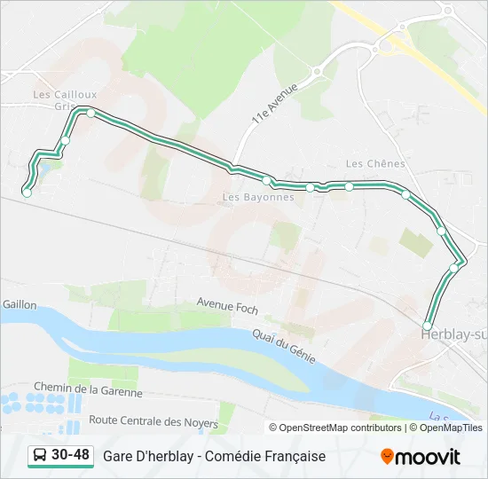30-48 Bus Line Map