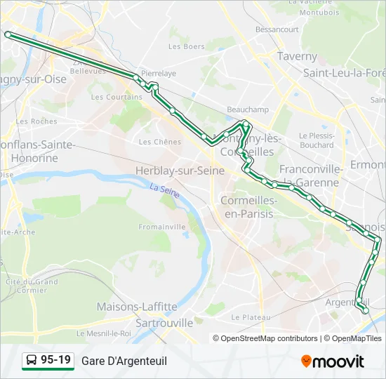 95-19 Bus Line Map
