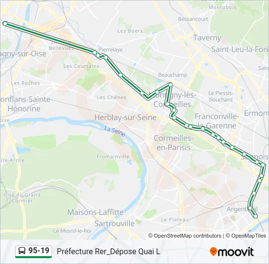 95-19 Bus Line Map