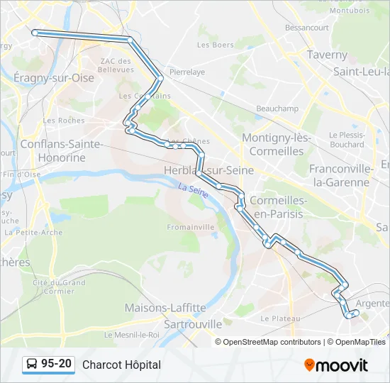 95-20 Bus Line Map