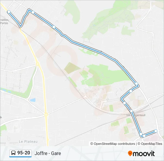 95-20 Bus Line Map