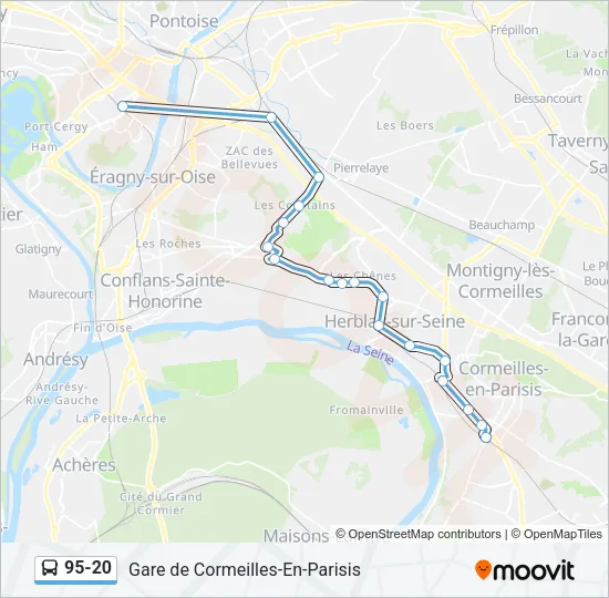95-20 Bus Line Map