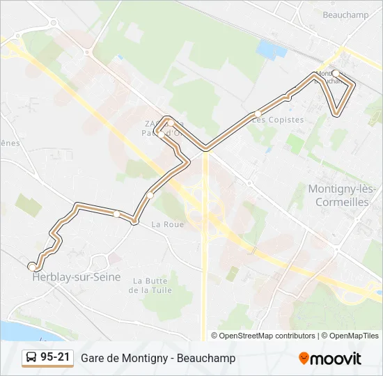 95-21 Bus Line Map