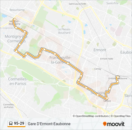 95-29 Bus Line Map