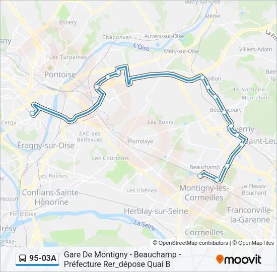 95-03A Bus Line Map