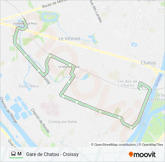 M Bus Line Map