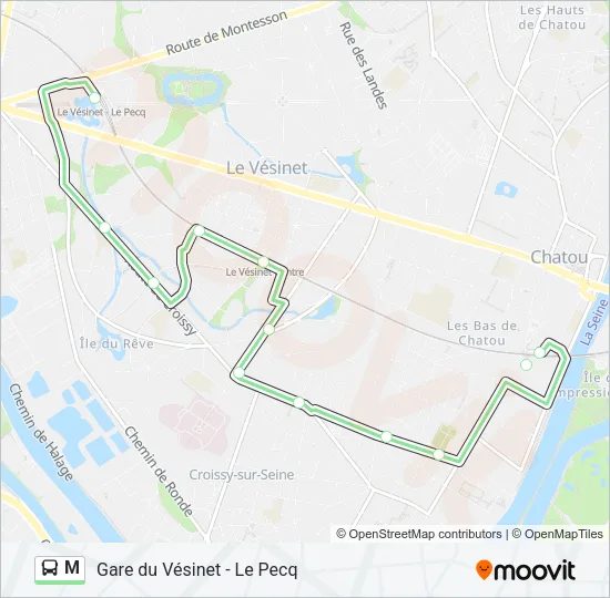 M Bus Line Map