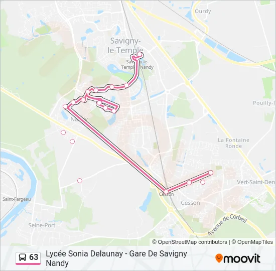 63 Bus Line Map