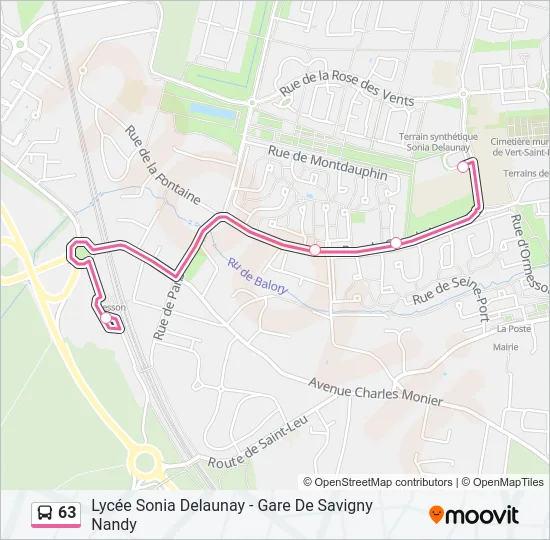 63 Bus Line Map