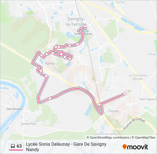 63 Bus Line Map