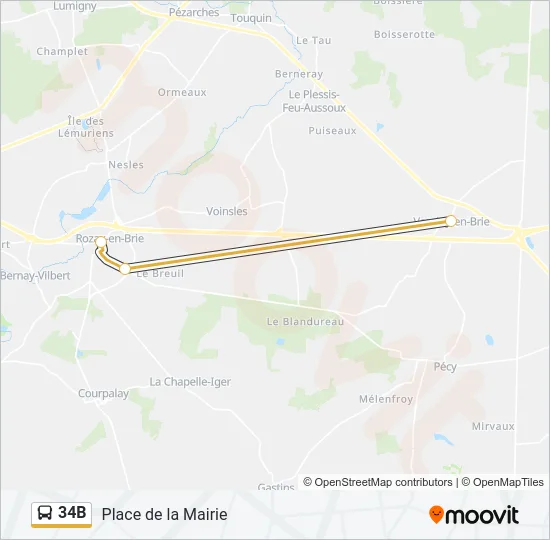 34B Bus Line Map