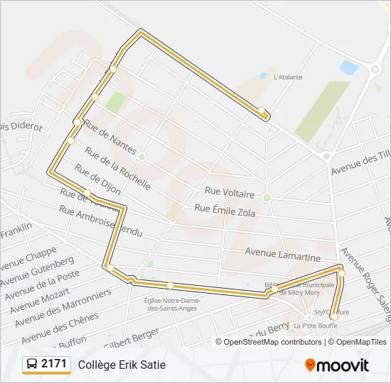 2171 Bus Line Map