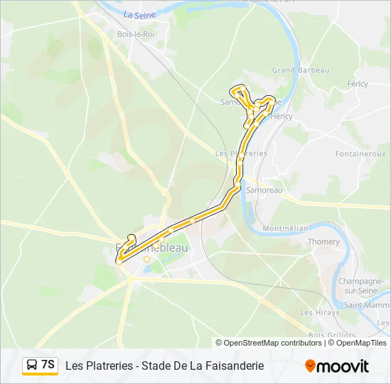 7S Bus Line Map